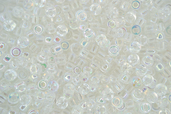 10g Matubo 6/0 Round Czech Seed Beads 4mm Crystal AB