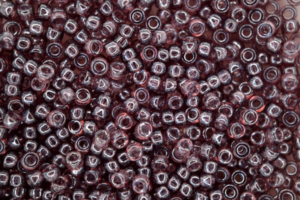 10g Matubo 8/0 Round Czech Seed Beads 3mm Amethyst Luster