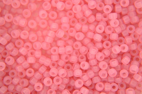 10g Matubo 8/0 Round Czech Seed Beads 3mm Matte Opal Pink