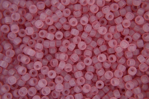 10g Matubo 8/0 Runde tschechische Rocailles 3mm Matt Opal Pink