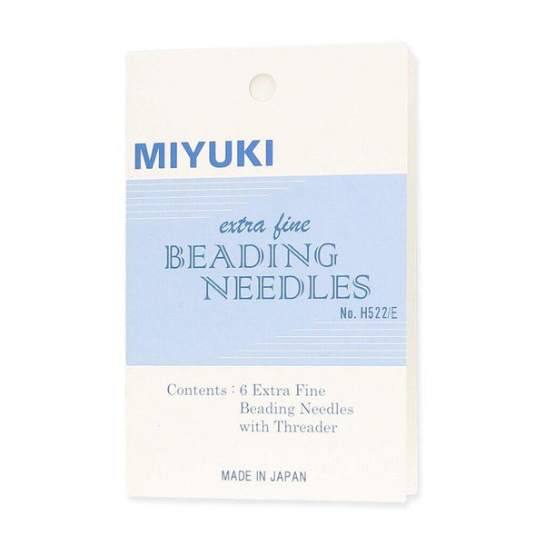 Miyuki Extra Fine 0.4mm Beading Needles & Threader Pack of 6 Beadacious