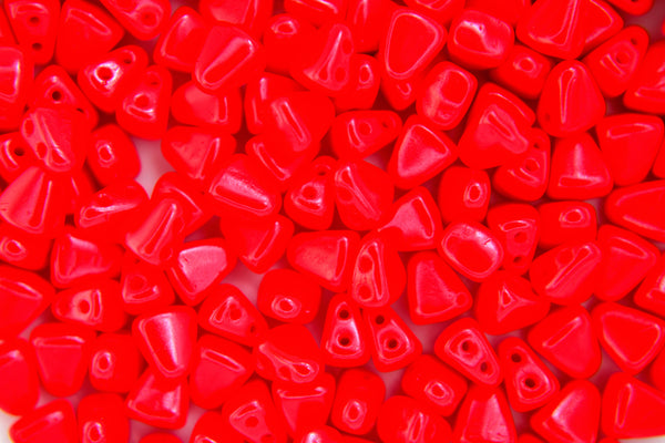 10g Matubo Nib-Bit Czech Beads 5x6mm Opaque Red