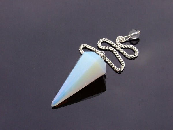 Opalite Manmade Gemstone Pendulum Chakra Reiki Dowsing Handmade Beadacious