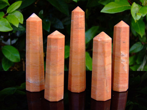 Peach Aventurine Obelisk Handmade Tower Polished Natural Gemstone Beadacious