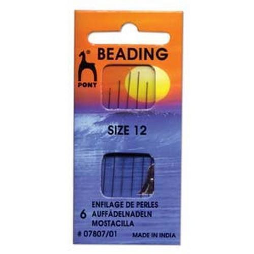 Pony Beading Needles Pack of 6 Sizes 12 Beadacious