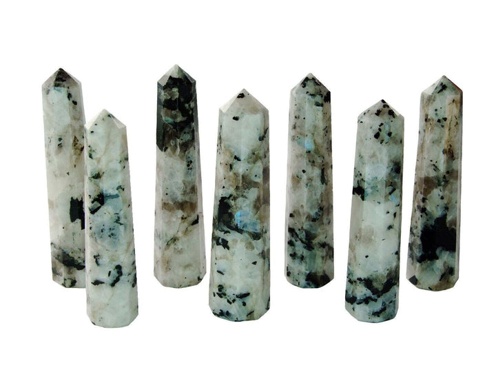 Rainbow Moonstone Obelisk Handmade Tower Polished Natural Gemstone Beadacious