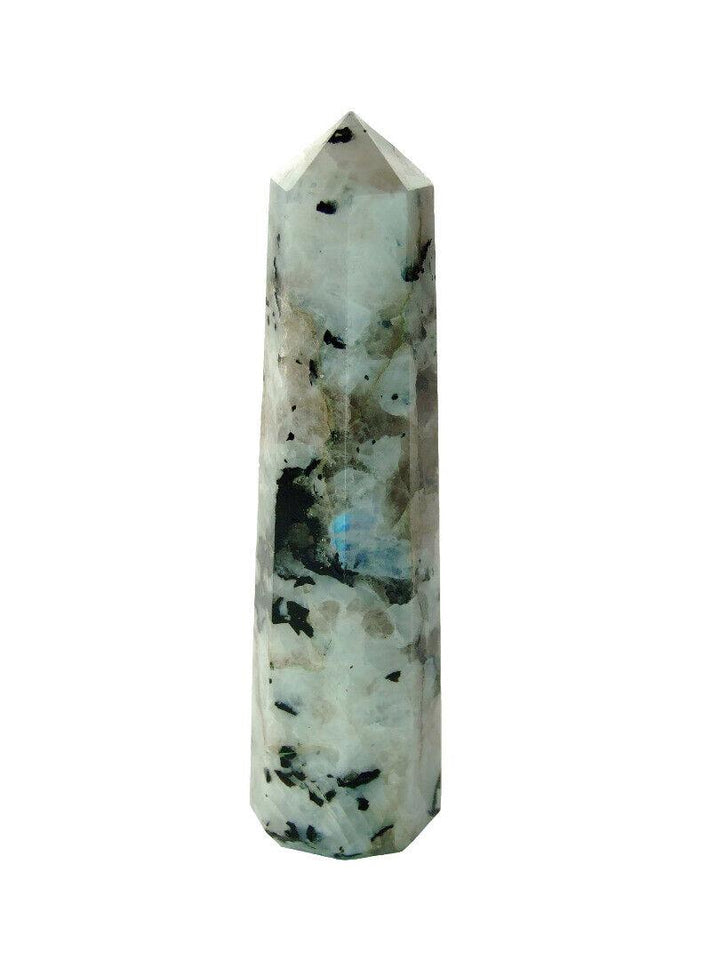 Rainbow Moonstone Obelisk Handmade Tower Polished Natural Gemstone Beadacious