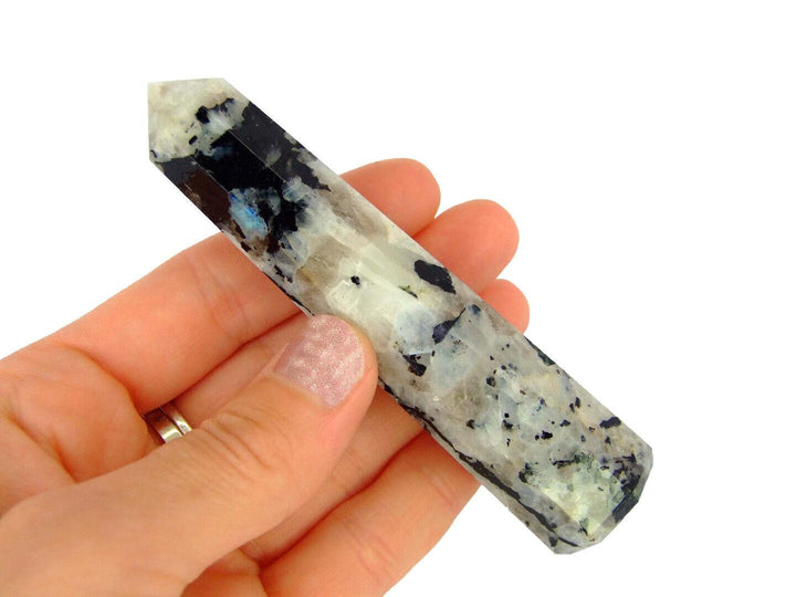 Rainbow Moonstone Obelisk Handmade Tower Polished Natural Gemstone Beadacious