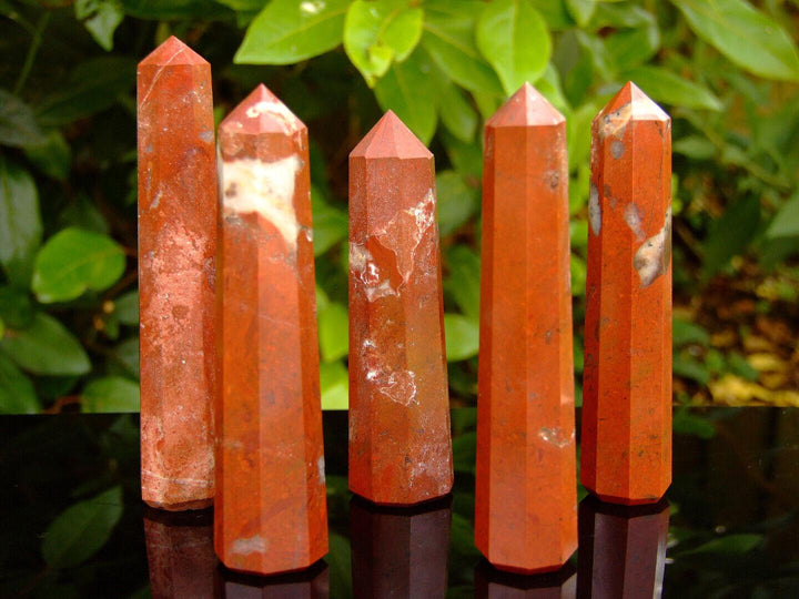 Red Jasper Obelisk Handmade Tower Polished Natural Gemstone Beadacious