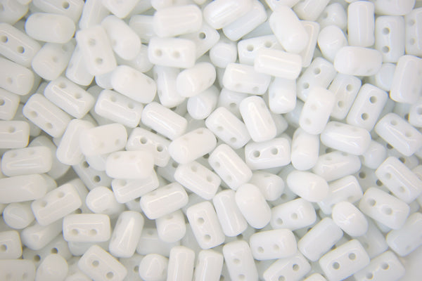 10g Matubo Rulla Cuentas de semillas checas 3x5 mm Blanco opaco