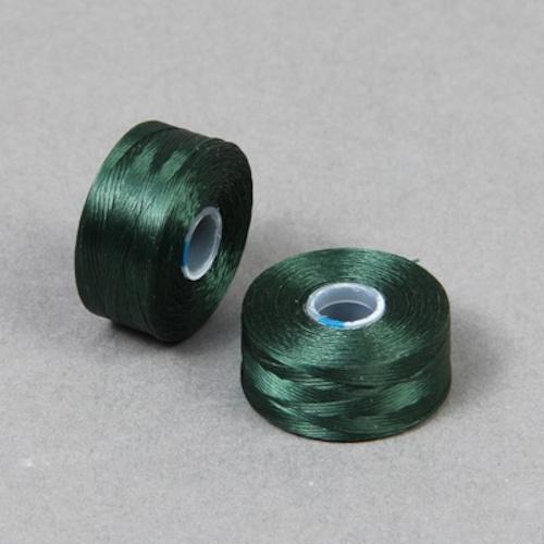 S Lon Beading Thread Size AA Tex35 DG Dark Green Beadacious