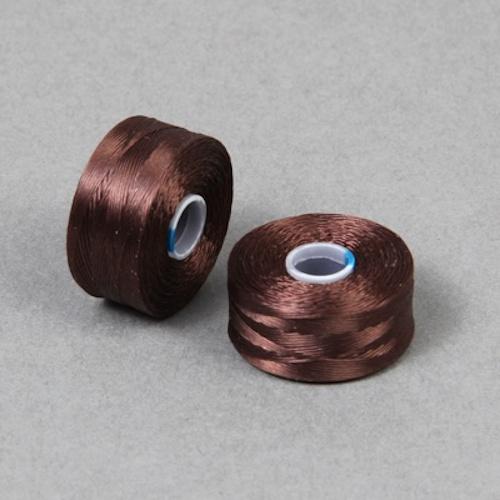 S Lon Beading Thread Size D Tex45 BR Brown Beadacious