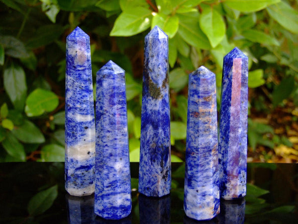 Sodalite Obelisk Handmade Tower Polished Natural Gemstone Beadacious