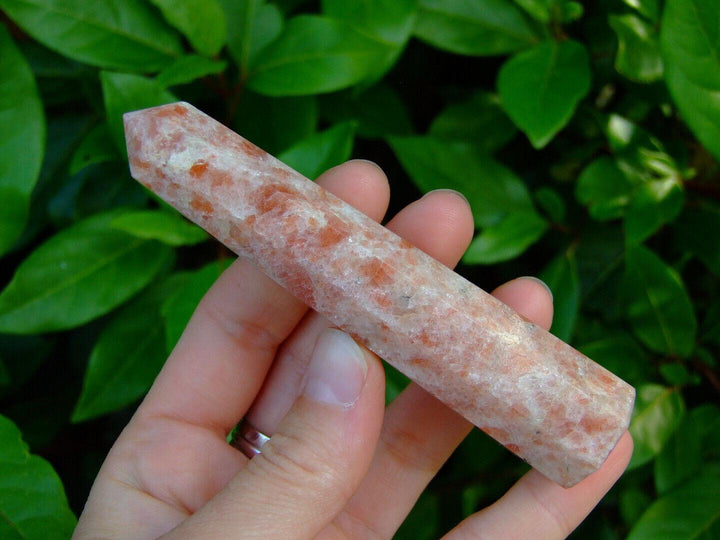 Sunstone Obelisk Handmade Tower Polished Natural Gemstone Beadacious