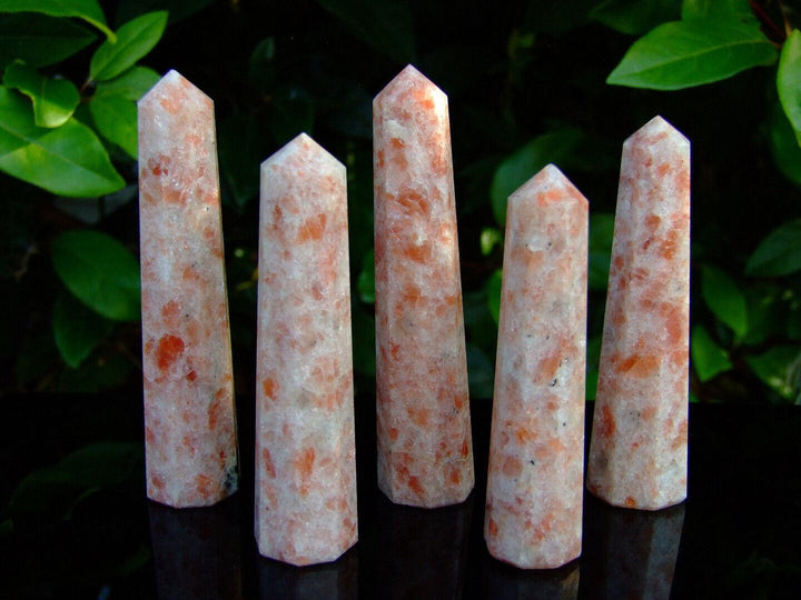 Sunstone Obelisk Handmade Tower Polished Natural Gemstone Beadacious