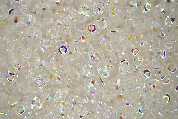 100g WHOLESALE Matubo SuperDuo Czech Seed Beads 2.5x5mm Transparent Crystal AB