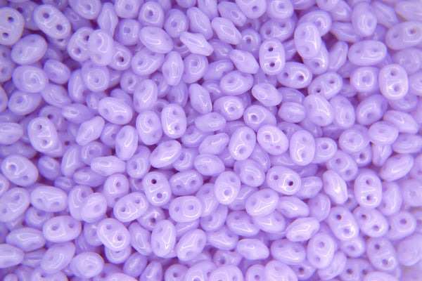 10g Matubo SuperDuo Czech Seed Beads 2.5x5mm Opal Violet