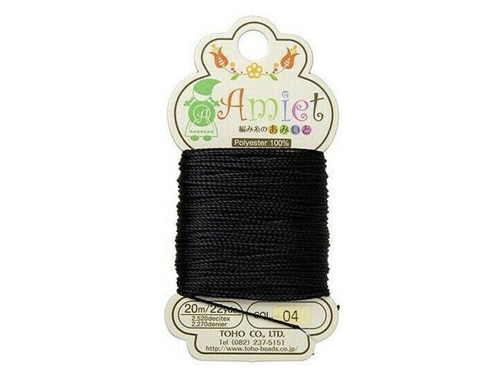 TOHO Amiet Beading Thread Black 20 Meters/22 Yards Beadacious