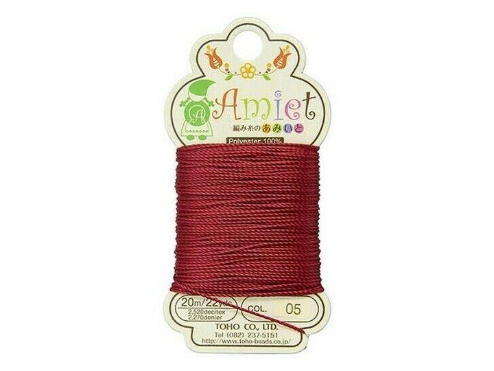 TOHO Amiet Beading Thread Carmine 20 Meters/22 Yards Beadacious