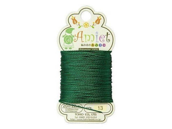 TOHO Amiet Beading Thread Emerald 20 Meters/22 Yards Beadacious