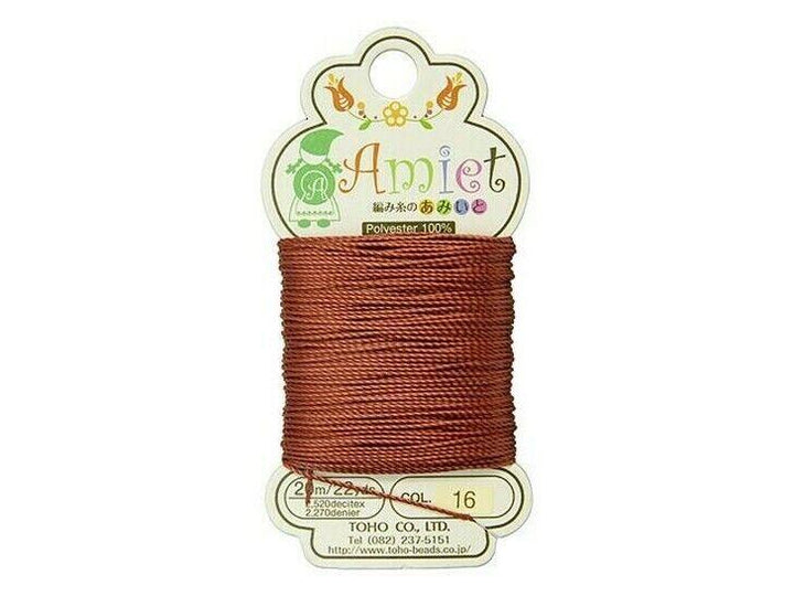 TOHO Amiet Beading Thread Mahogany 20 Meters/22 Yards Beadacious