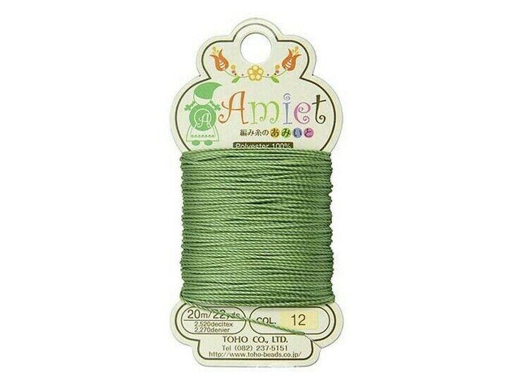 TOHO Amiet Beading Thread Olive 20 Meters/22 Yards Beadacious