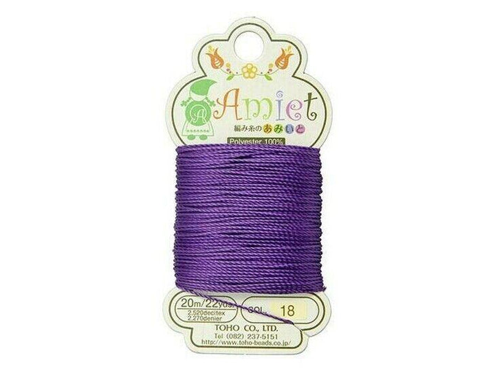 TOHO Amiet Beading Thread Royal Purple 20 Meters/22 Yards Beadacious