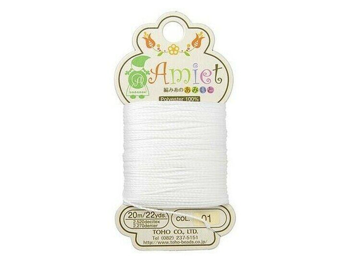 TOHO Amiet Beading Thread White 20 Meters/22 Yards Beadacious