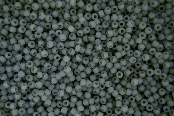 10g TOHO 11/0 Round Japanese Seed Beads 2mm 150F Ceylon Frosted Smoke