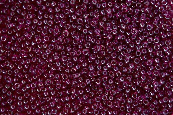 10g TOHO 11/0 Round Japanese Seed Beads 2mm 332 Gold Lustered Raspberry