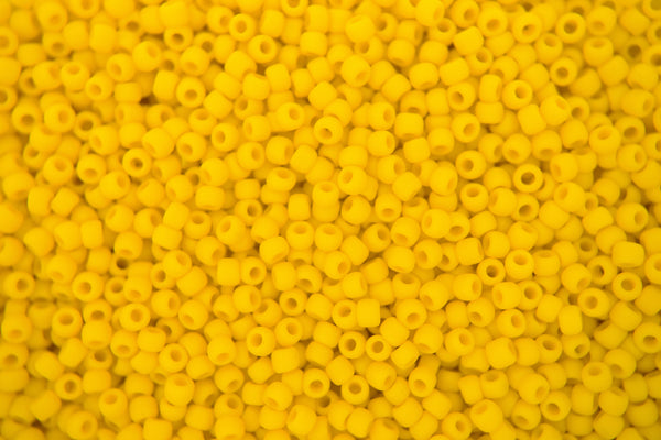 10g TOHO 11/0 Round Japanese Seed Beads 2mm 42BF Opaque Frosted Sunshine
