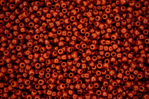 10g TOHO 11/0 Round Japanese Seed Beads 2mm 46L Opaque Terra Cotta