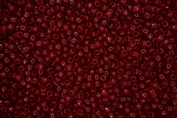 10g TOHO 11/0 Round Japanese Seed Beads 2mm 5D Transparent Garnet