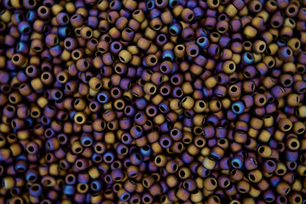 10g TOHO 11/0 Round Japanese Seed Beads 2mm 615 Matte Color Iris Purple