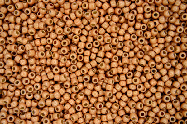 10g TOHO 11/0 Round Japanese Seed Beads 2mm PF551F PermaFinish Galvanized Matte Rose Gold