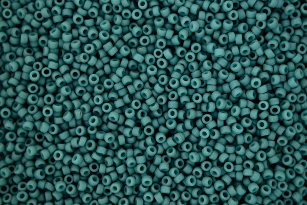 10g TOHO 15/0 Round Japanese Seed Beads 1.5mm 2604F Semi Glazed Turquoise