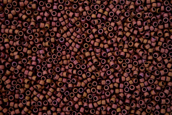 10g TOHO 15/0 Round Japanese Seed Beads 1.5mm 703 Matte Color Mauve Mocha