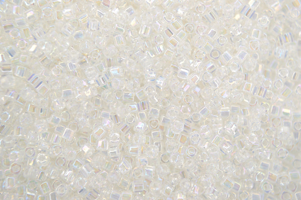 10g TOHO 1.5mm Cube Japanese Seed Beads 161 Transparent Crystal Rainbow