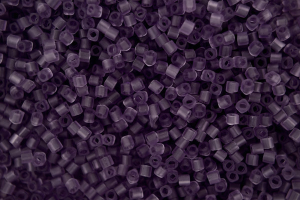 10g TOHO 1.5mm Cube Japanese Seed Beads 19F Transparent Frosted Sugar Plum