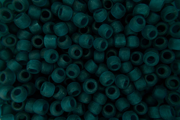 10g TOHO 3/0 Runde japanische Rocailles 5,5mm 7BDF Transparent Frosted Teal