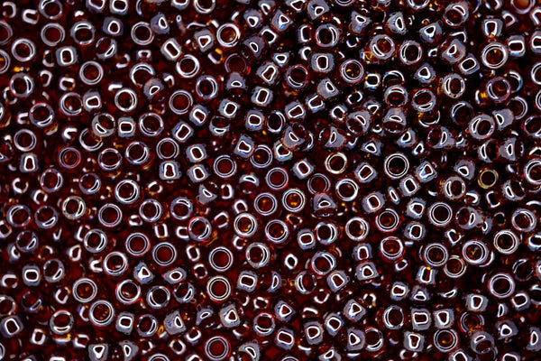 10g TOHO 8/0 Round Japanese Beads 3mm 114 Transparent Luster Smoky Topaz