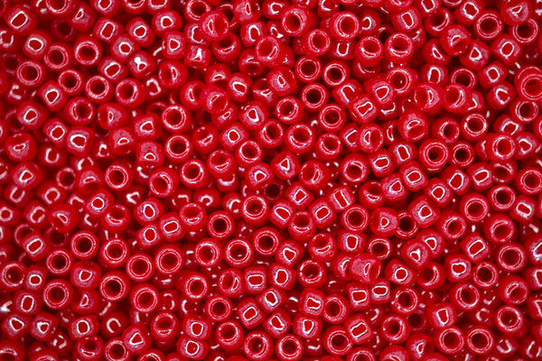 10g TOHO 8/0 Round Japanese Beads 3mm 125 Opaque Cherry Luster