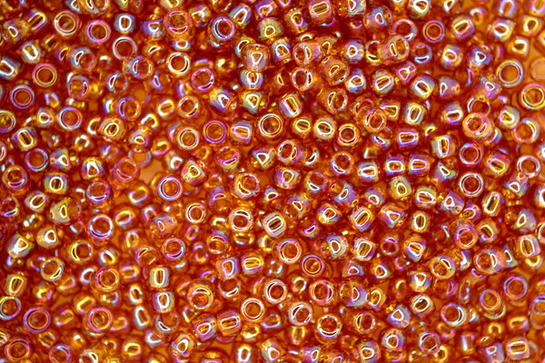 10g TOHO 8/0 Round Japanese Beads 3mm 162C Transparent Topaz Rainbow