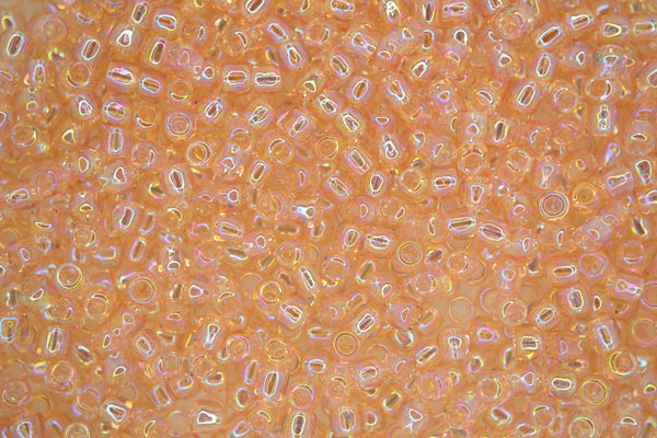 10g TOHO 8/0 Round Japanese Beads 3mm 169 Transparent Rosaline Rainbow