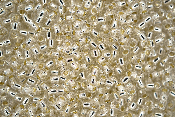 10g TOHO 8/0 Round Japanese Beads 3mm 21 Silver Lined Crystal