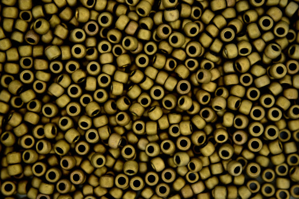 10g TOHO 8/0 Round Japanese Beads 3mm 223F Matte Antique Bronze