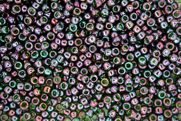 10g TOHO 8/0 Round Japanese Beads 3mm 326 Gold Lustered Orion