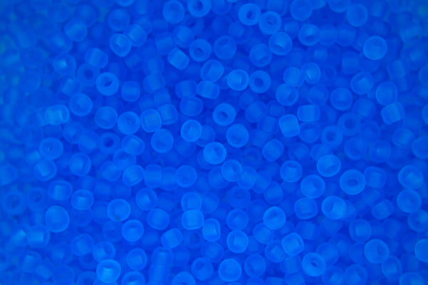 10g TOHO 8/0 Round Japanese Beads 3mm 3BF Transparent Frosted Medium Aquamarine