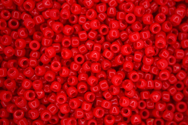 10g TOHO 8/0 Round Japanese Beads 3mm 45A Opaque Red Cherry