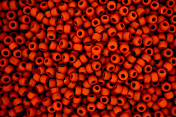 10g TOHO 8/0 Round Japanese Beads 3mm 46LF Opaque Frosted Terra Cotta